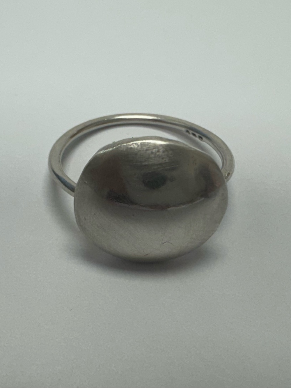 Sterling Silver Dome Ring - Engravable Size 6.5